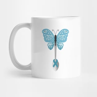 Butterfly Spoon Awareness Ribbon! (Blue) Mug